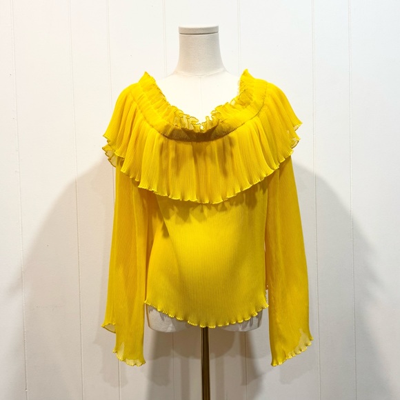 Alice McCall Pina Colada Off The Shoulder Blouse in Yellow RARE US 2 - Picture 3 of 6